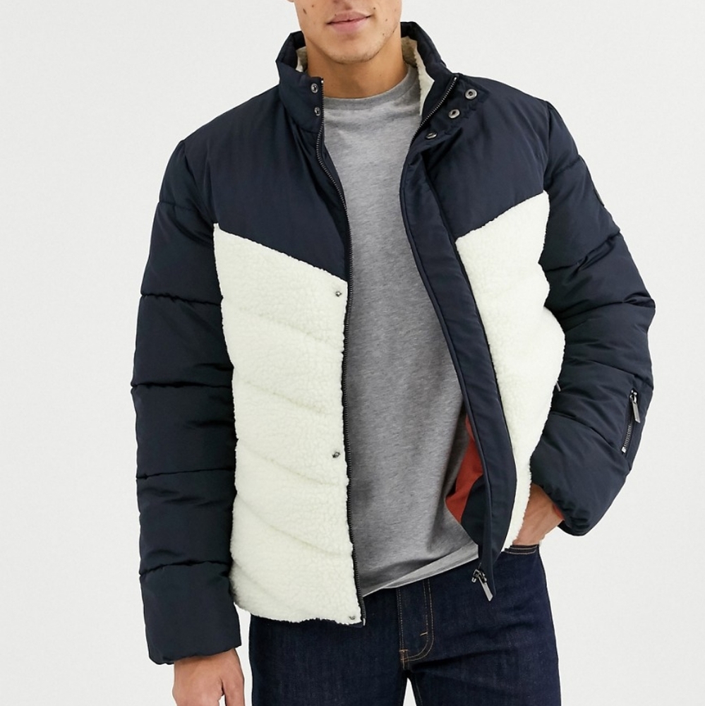 Native Youth Gotland Sherpa Puffer Jacket Mens XL